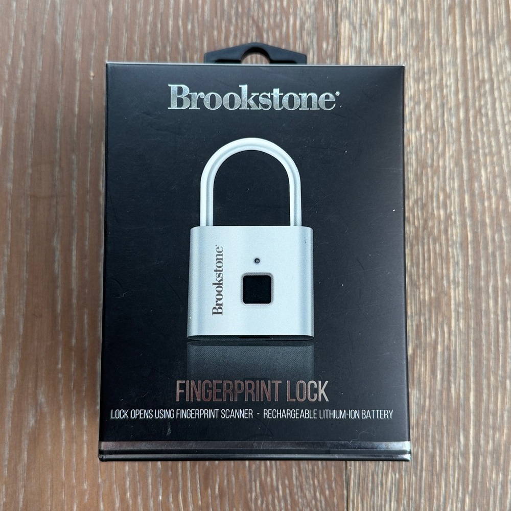 NIB BROOKSTONE Keyless Fingerprint Lock - Picture 8 of 11